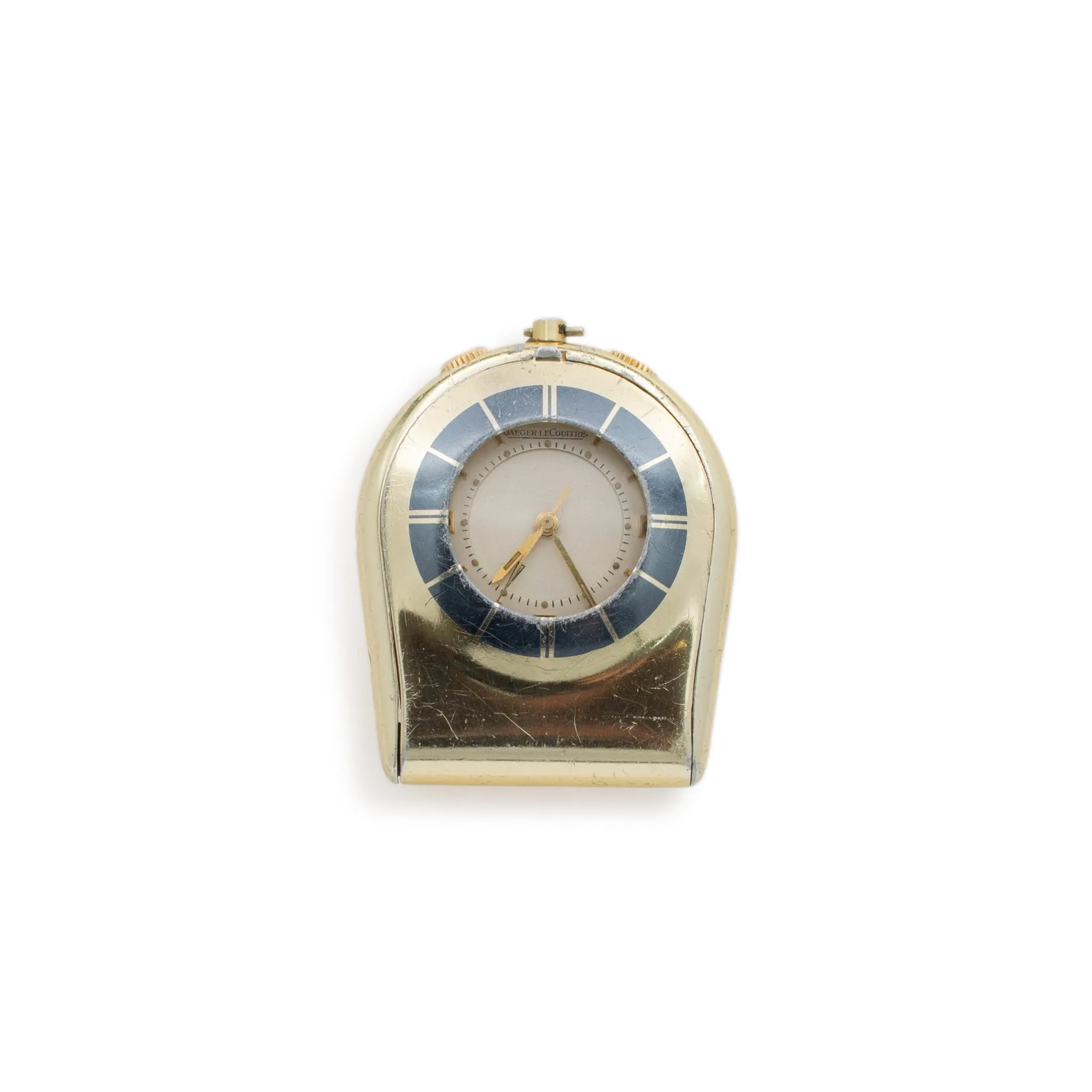 Jaeger Lecoultre Memovox Gold Plated Travel Alarm Pocket Watch