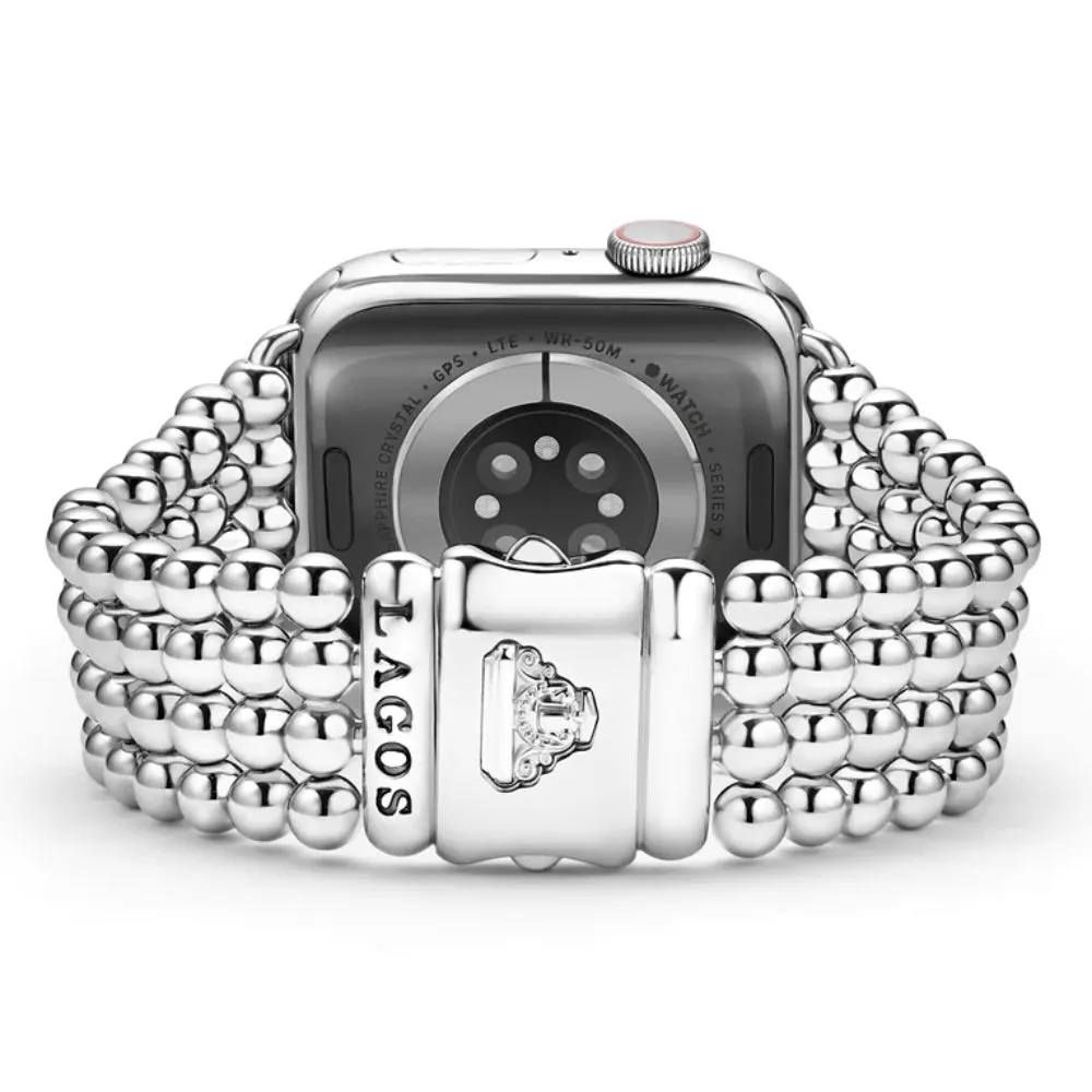 Lagos Smart Caviar Stainless Steel Infinite Caviar Beaded Watch Bracelet, 38-45mm