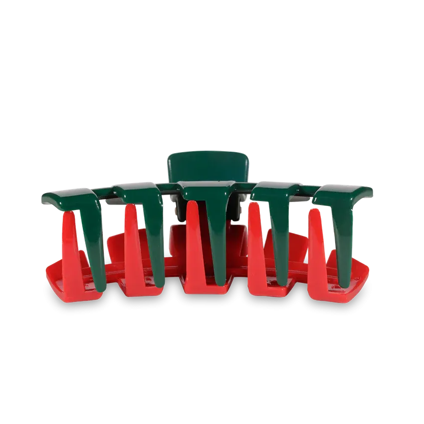 Large Teleties Claw Clip - Red and Green