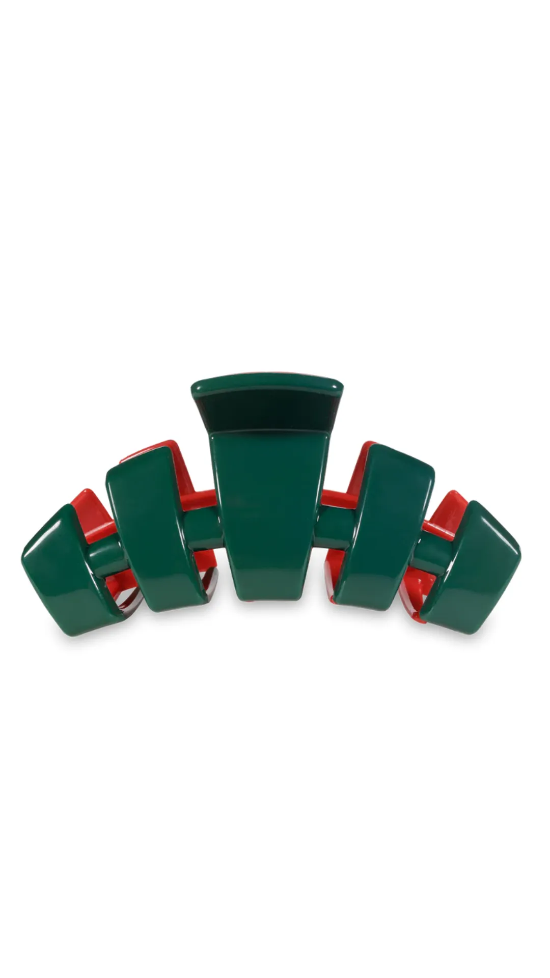 Large Teleties Claw Clip - Red and Green