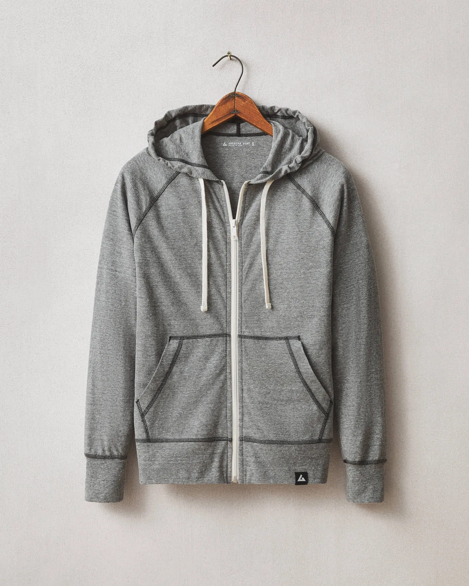 Lightweight Full Zip - Black Heather