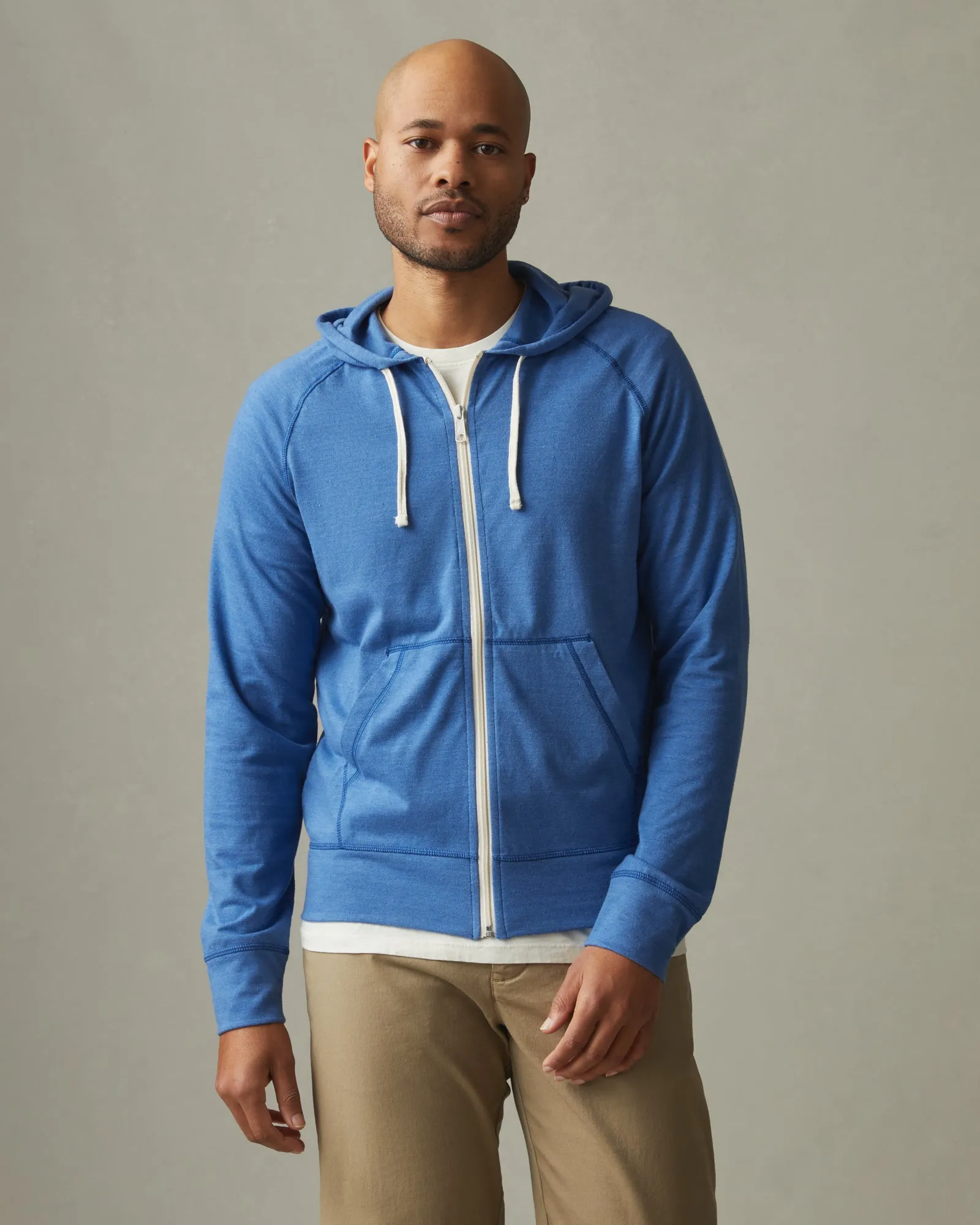 Lightweight Full Zip - Essential Blue