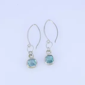 Linnea -  Paraiba Blue Tourmaline Silver Drop Earrings