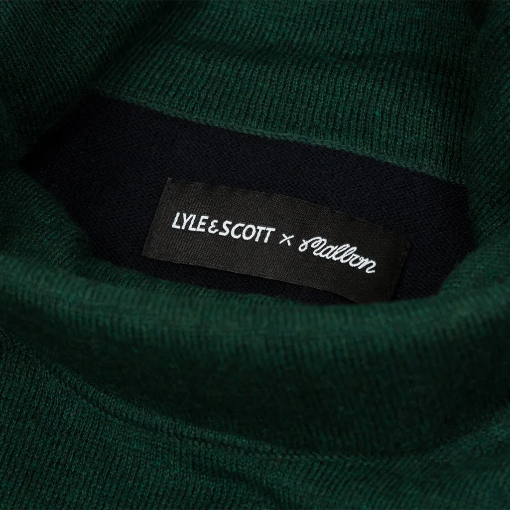 Malbon x L&S Rollneck Sweater Jade Green