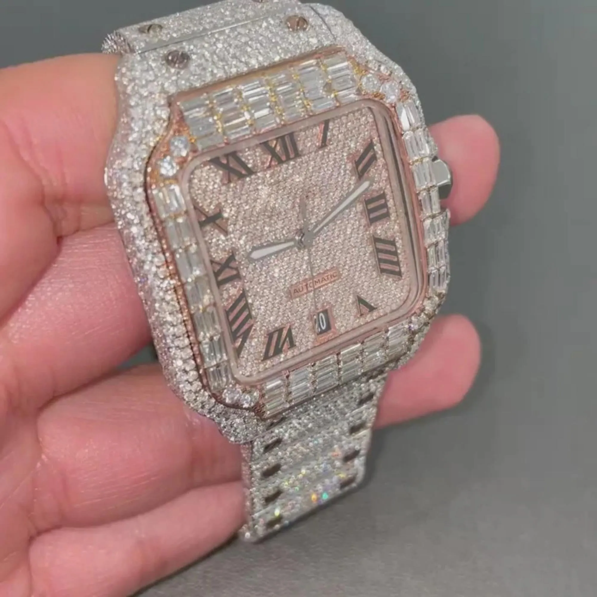 moissanite watch | diamond watch | iced out watch | hip hop watch