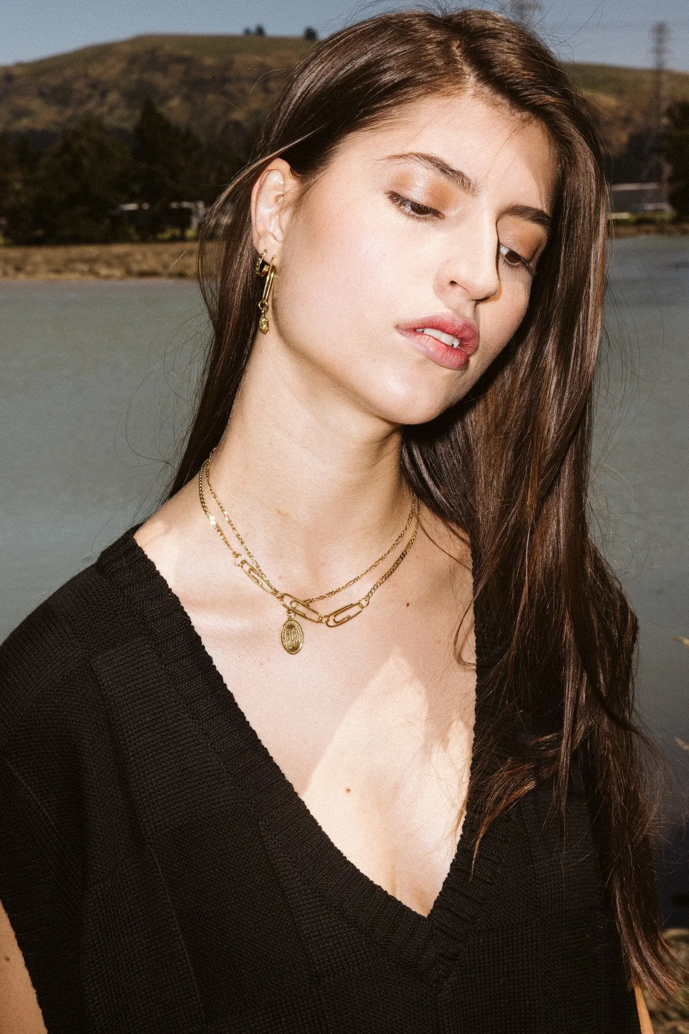 Paperclip Necklace | Gold