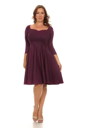 Plus Size Sweetheart Neckline A-Line Evening Dress U.S.A