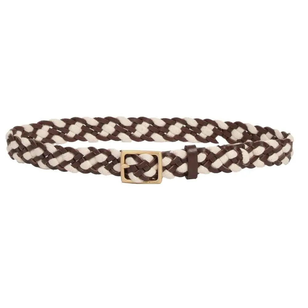 Rag & Bone Baby Boyfriend Woven Leather Belt