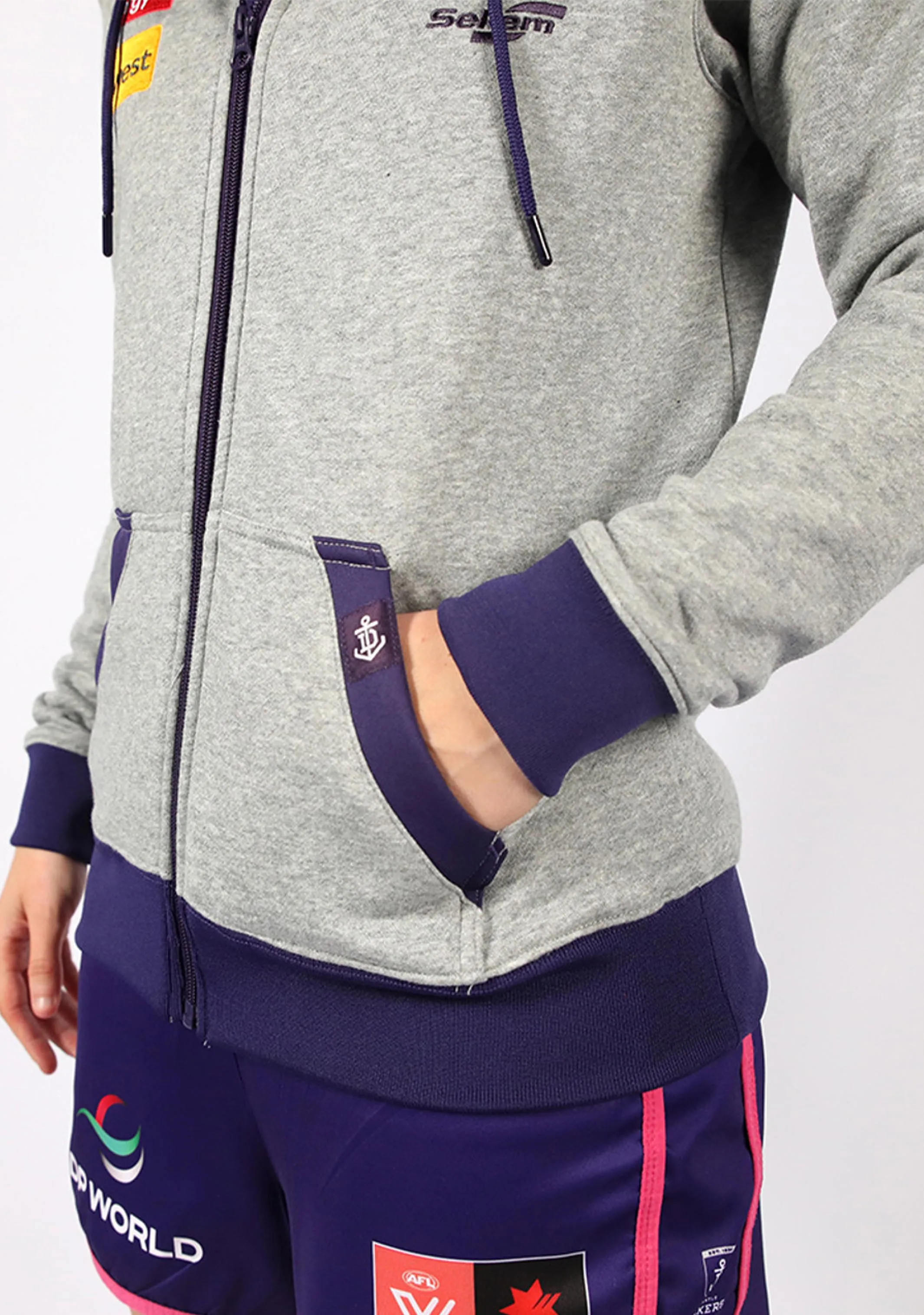 Sekem Fremantle Dockers 2023 Womens Grey Club Hoodie <br> 93F114W12