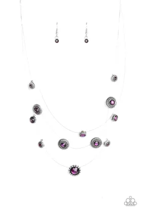 SHEER Thing! Purple Rhinestone Necklace - Paparazzi Accessories