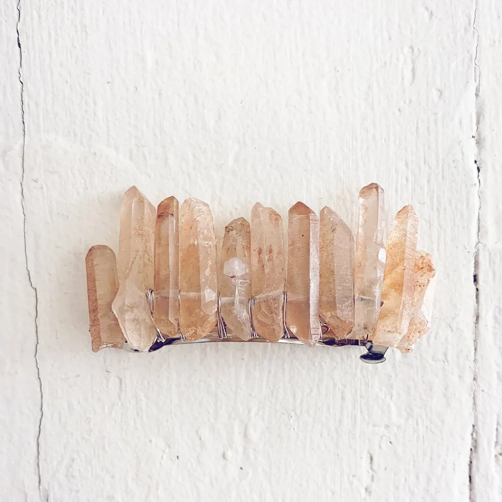 siren's call // quartz crystal hair clip barrette