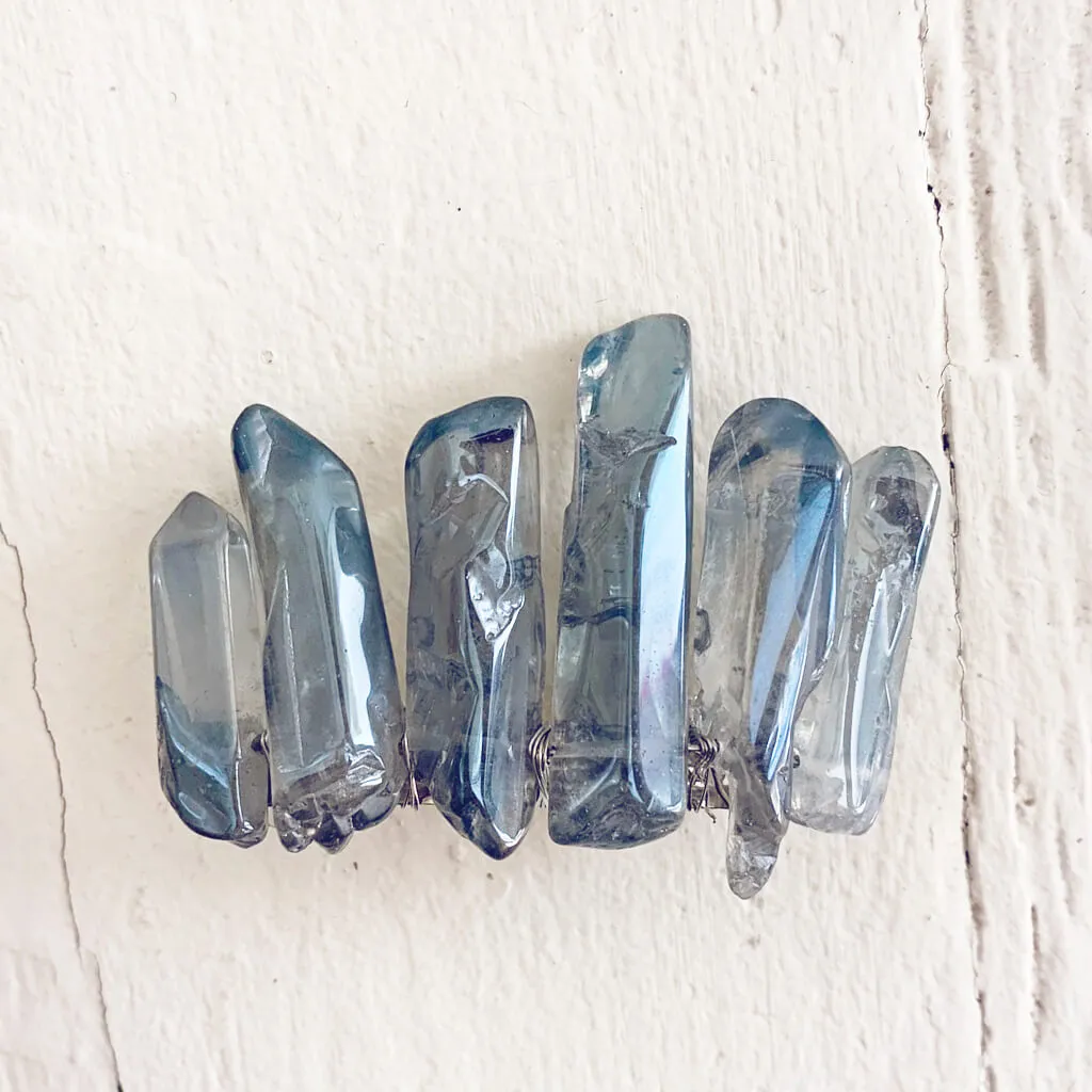 siren's call // quartz crystal hair clip barrette