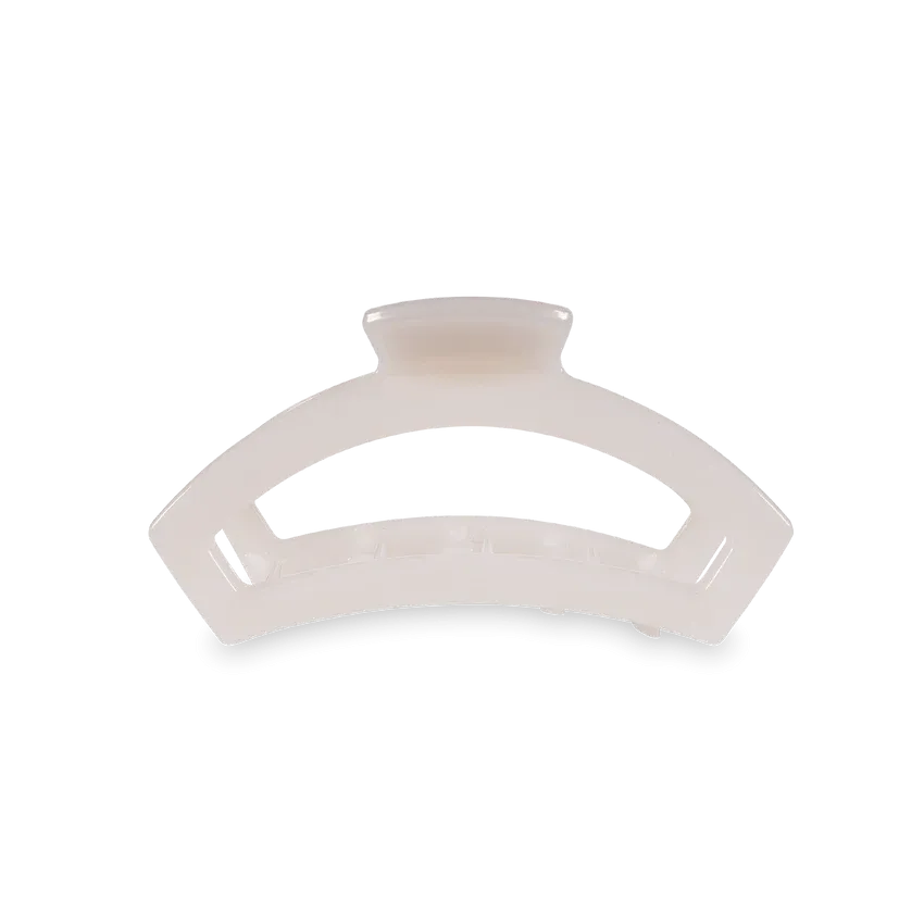 Small Teleties Open Claw Clip - Coconut White