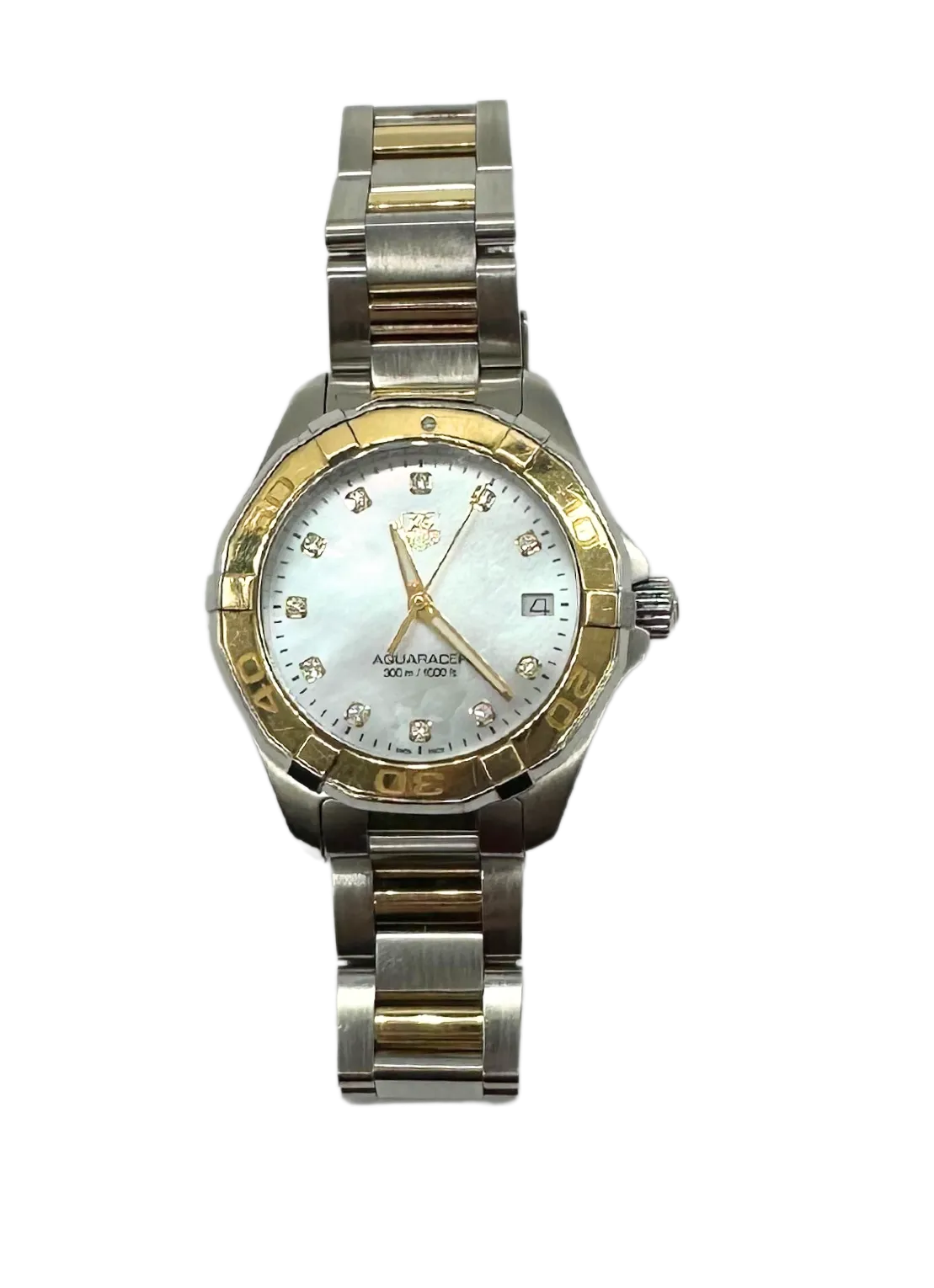 TAG Heuer Aquaracer Ladies' Quartz Movement White Mother-of-Pearl Dial Watch