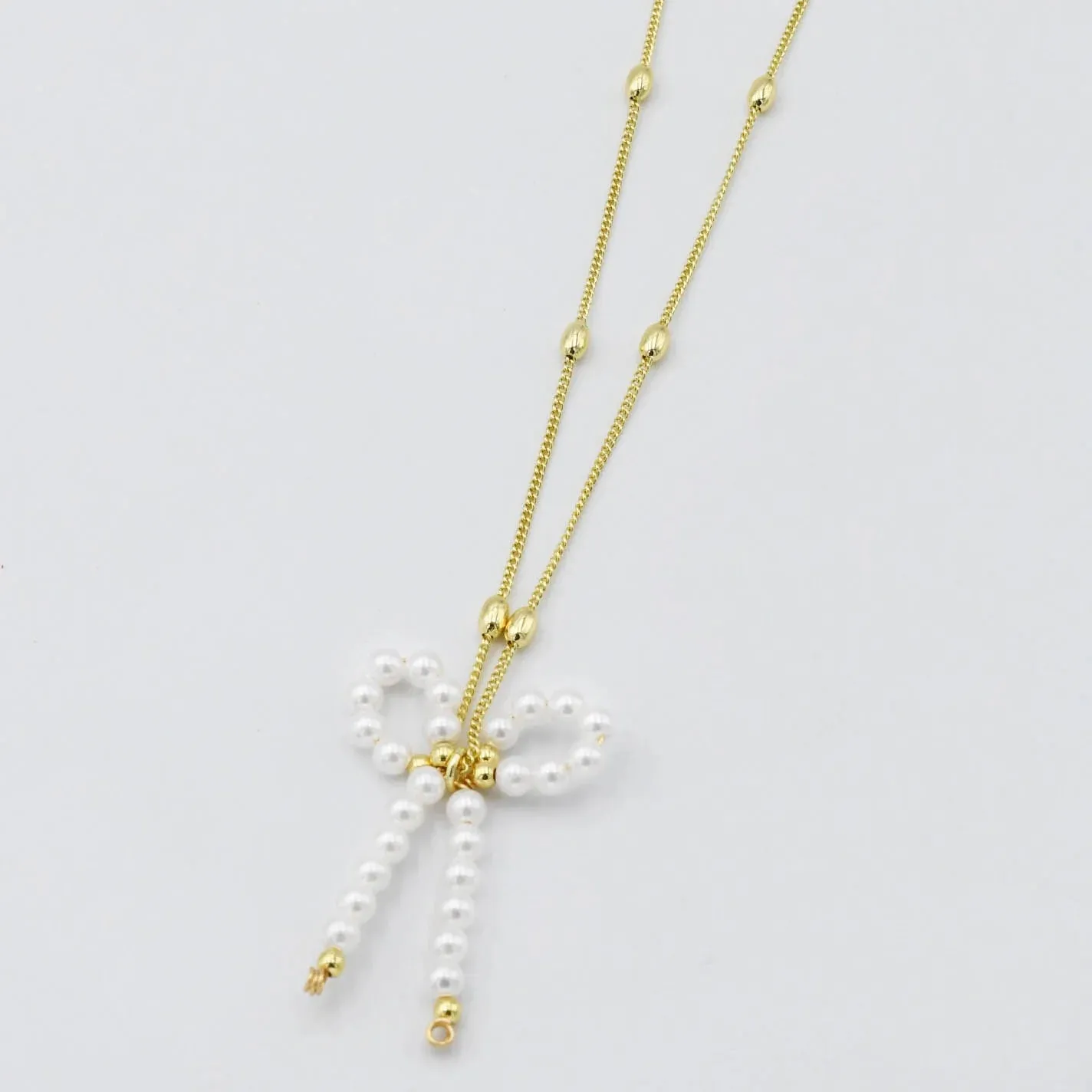 Treasure Jewels - Pretty Pearl Bow Necklace  - PREORDER