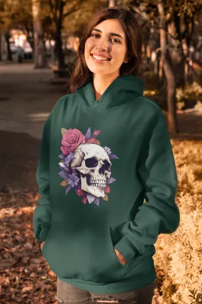 Unisex Bio-Hoodie mit Totenkopf Motiv "Boho Skull"