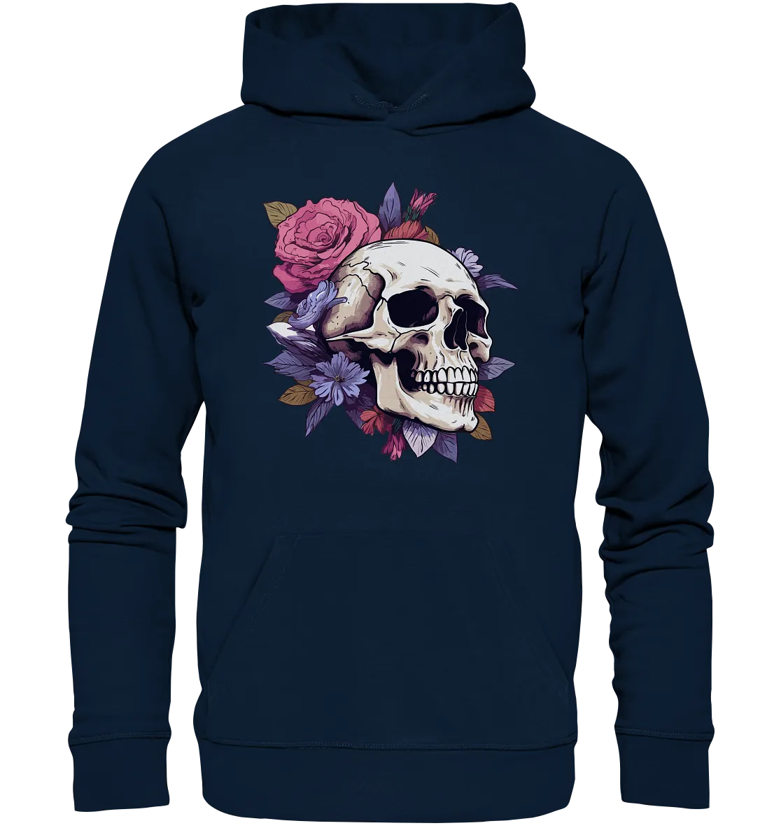 Unisex Bio-Hoodie mit Totenkopf Motiv "Boho Skull"