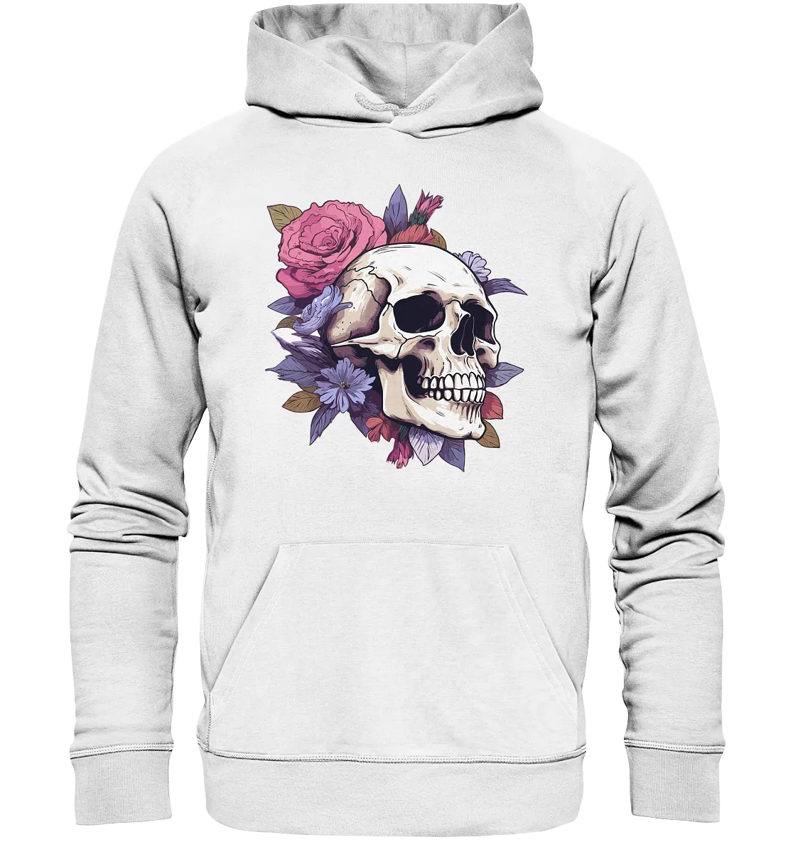 Unisex Bio-Hoodie mit Totenkopf Motiv "Boho Skull"