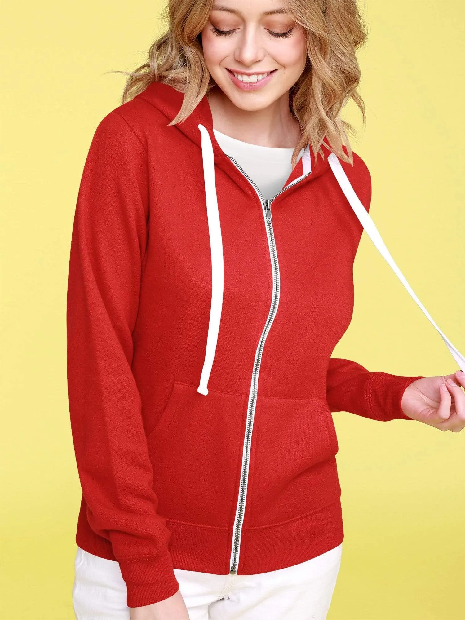 Women's Active Casual Zip-up Hoodie Long Sleeve Lightweight Sweatshirt