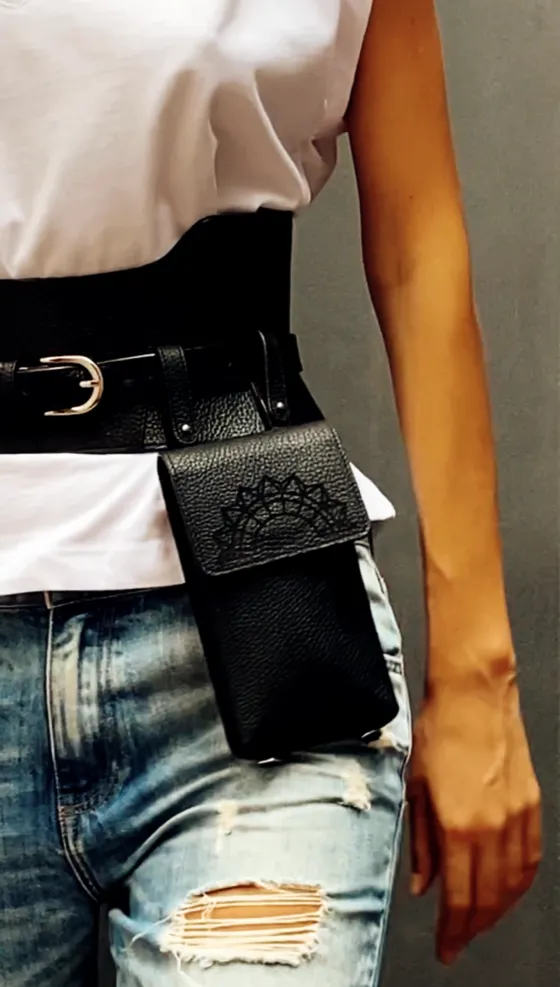 Zheng Leather Structured Corset Belt